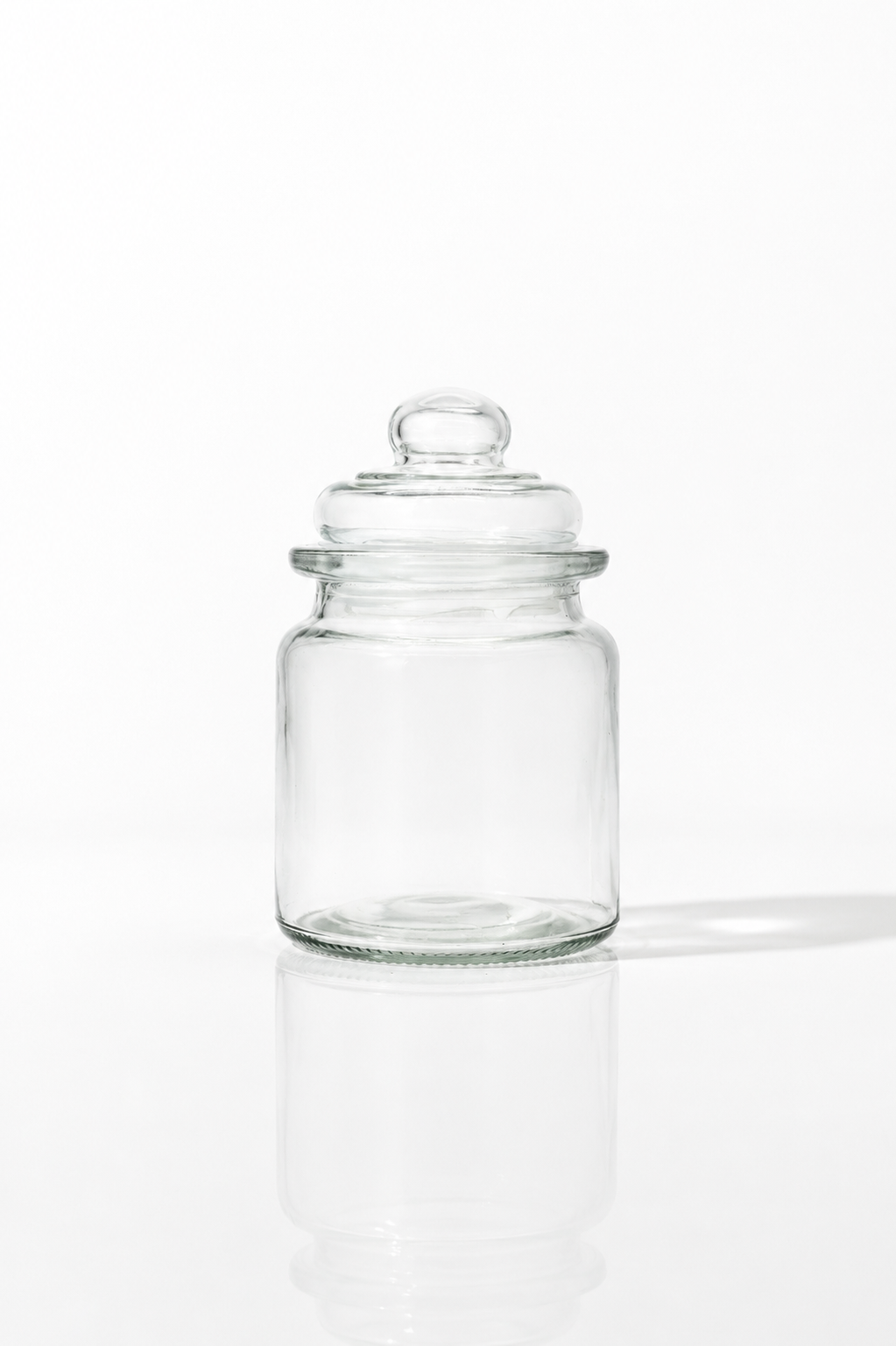Clear Glass Candy Jar with Glass Dome Lid
